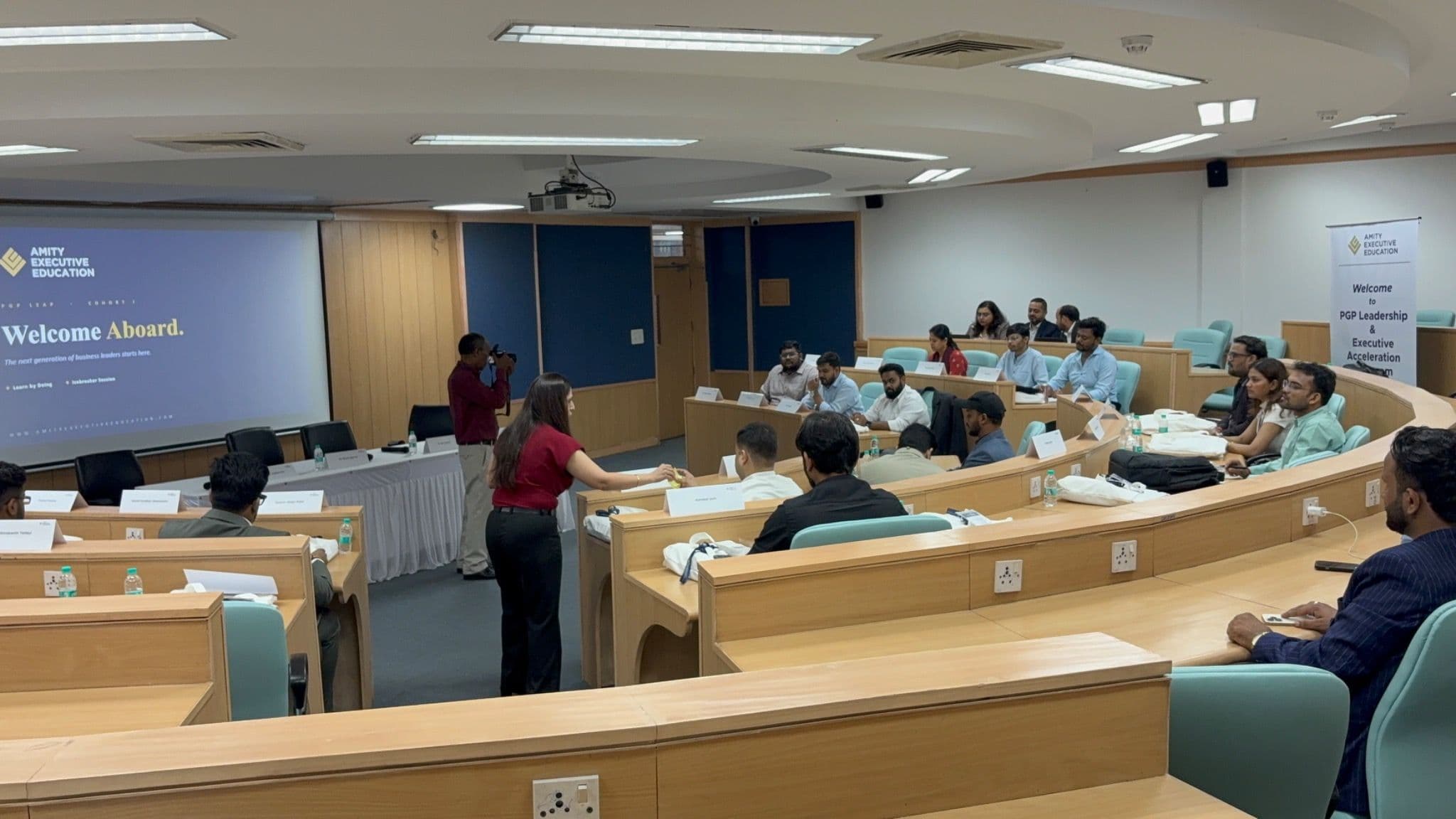 Participants in a PGEP Leap classroom welcome session.